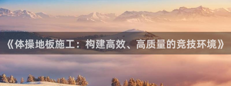 vsport体育官网下载联系电话：《体操地板施工：构建高效、